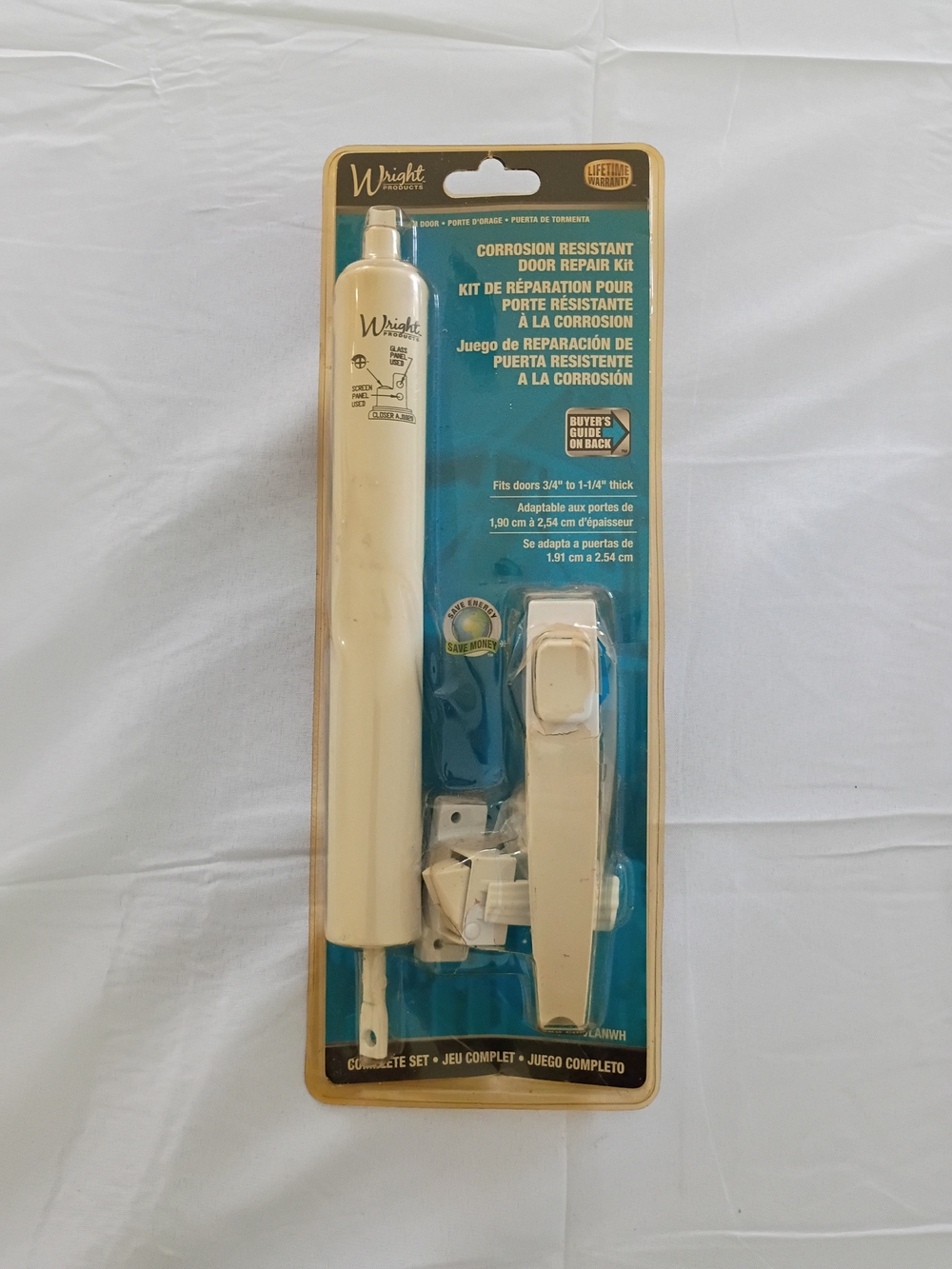 Wright  White Lanai Door Closer & Latch Kit VLANWH - 5203427 Fits 3/4" To 1 1/4"